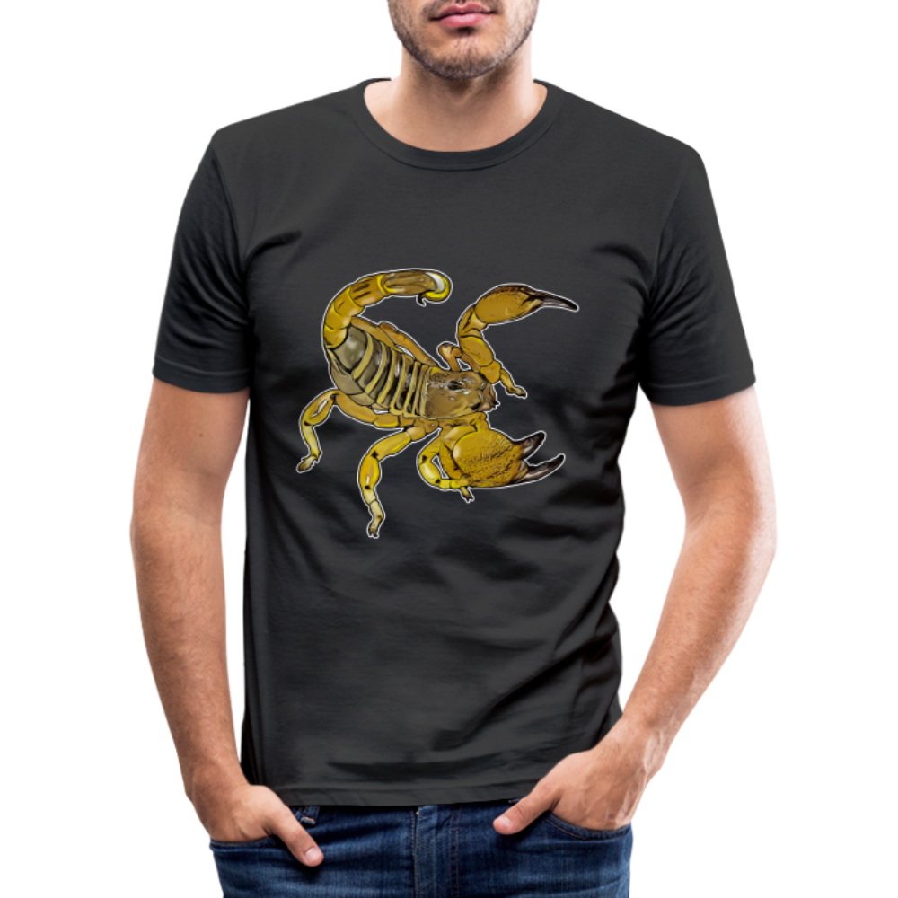 Männer Slim Fit T-Shirt Scorpio maurus palmatus - Schwarz