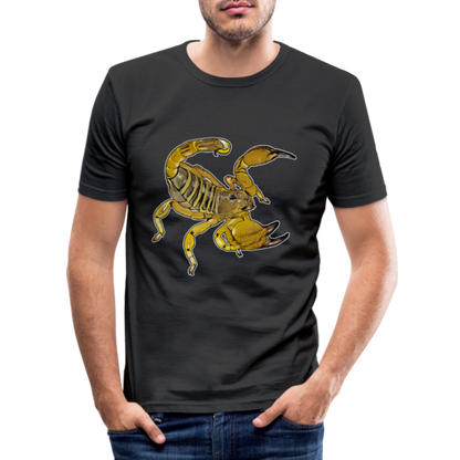 Männer Slim Fit T-Shirt Scorpio maurus palmatus - Schwarz
