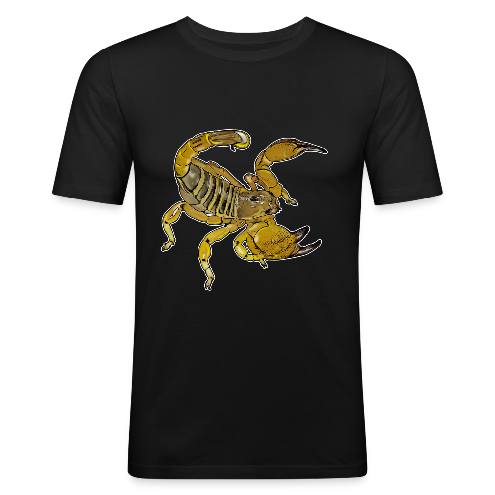 Männer Slim Fit T-Shirt Scorpio maurus palmatus - Schwarz