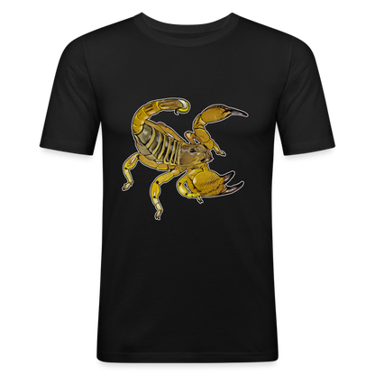 Männer Slim Fit T-Shirt Scorpio maurus palmatus - Schwarz