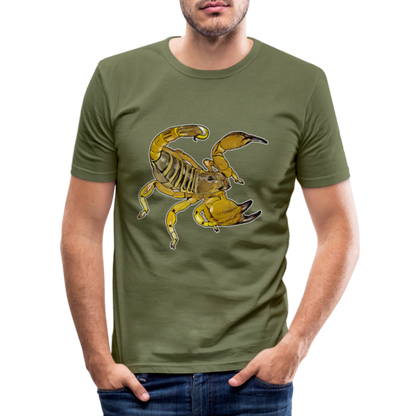 Männer Slim Fit T-Shirt Scorpio maurus palmatus - khaki Grün