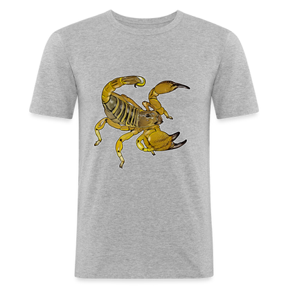 Männer Slim Fit T-Shirt Scorpio maurus palmatus - Grau meliert