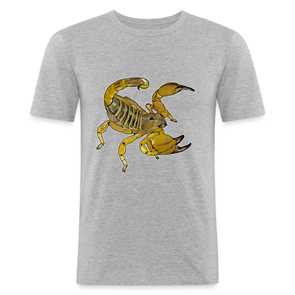 Männer Slim Fit T-Shirt Scorpio maurus palmatus - Grau meliert