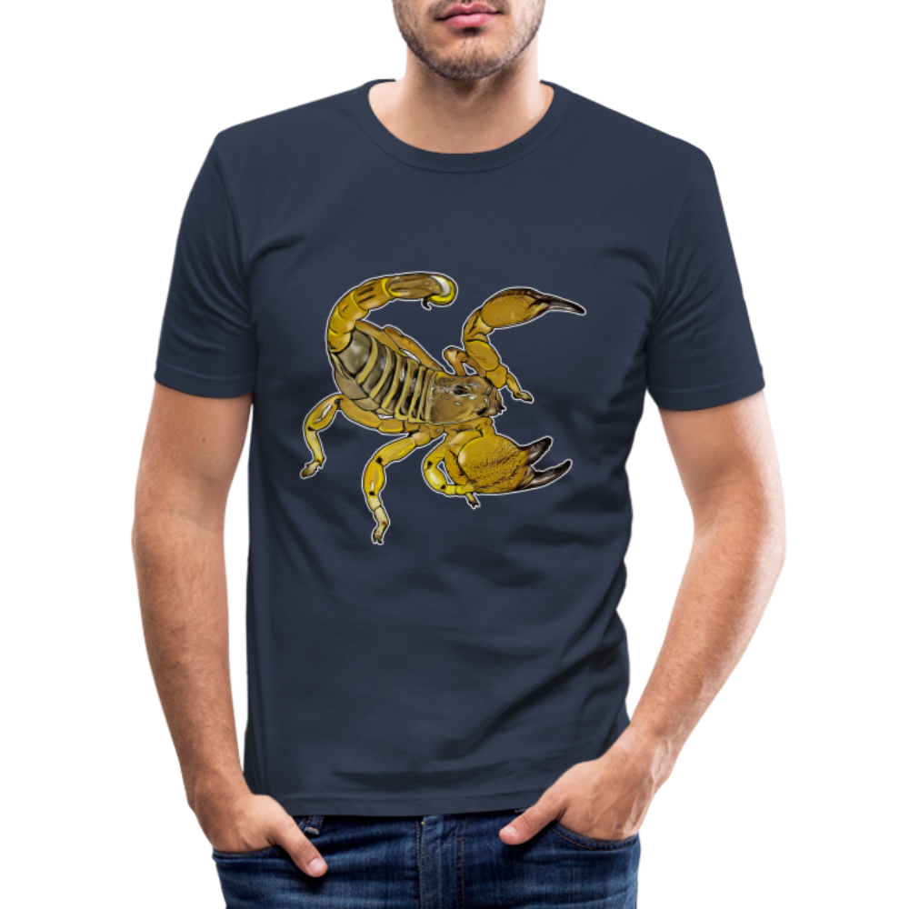 Männer Slim Fit T-Shirt Scorpio maurus palmatus - Navy