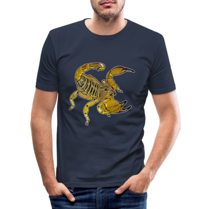 Männer Slim Fit T-Shirt Scorpio maurus palmatus - Navy
