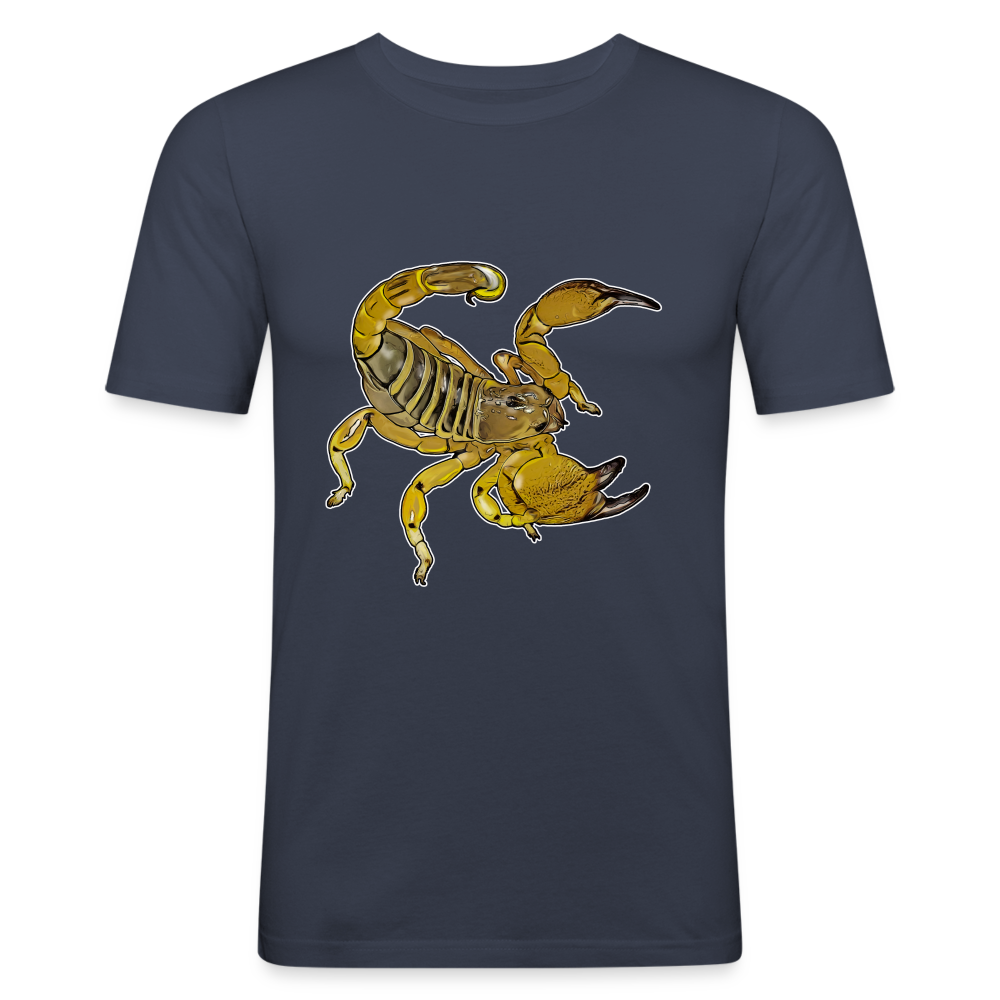 Männer Slim Fit T-Shirt Scorpio maurus palmatus - Navy