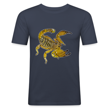 Männer Slim Fit T-Shirt Scorpio maurus palmatus - Navy