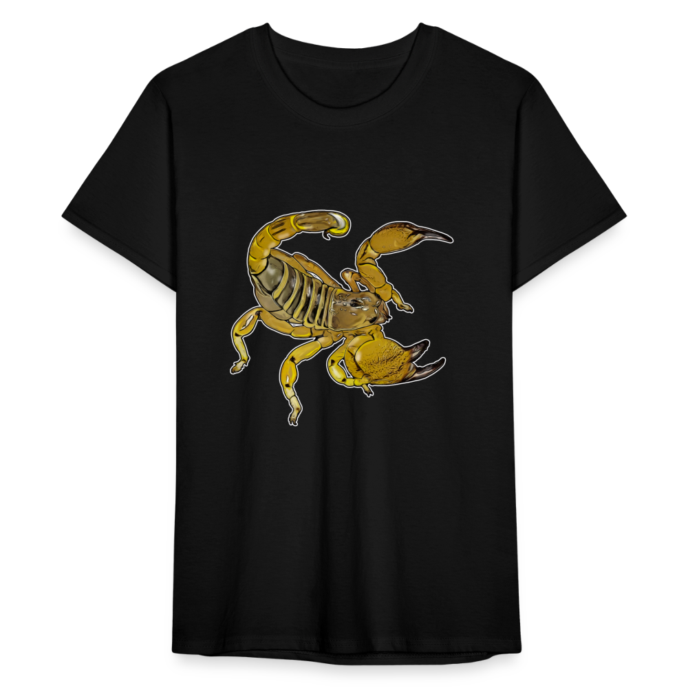 Männer Fruit of the Loom T-Shirt Scorpio maurus palmatus - Schwarz