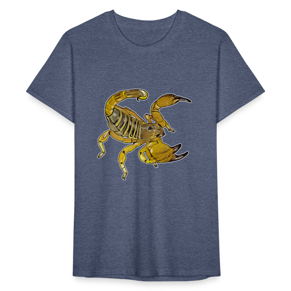 Männer Fruit of the Loom T-Shirt Scorpio maurus palmatus - Navy meliert