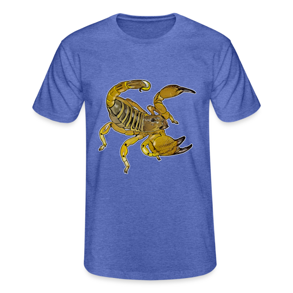 Männer Fruit of the Loom T-Shirt Scorpio maurus palmatus - Blau meliert