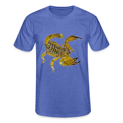 Männer Fruit of the Loom T-Shirt Scorpio maurus palmatus - Blau meliert