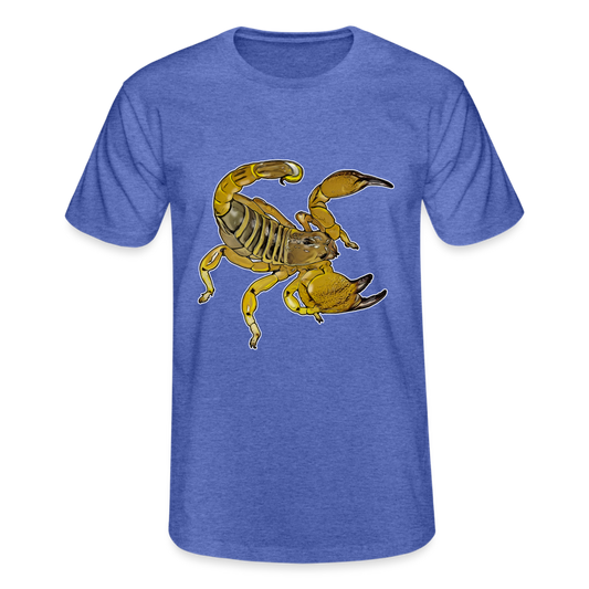 Männer Fruit of the Loom T-Shirt Scorpio maurus palmatus - Blau meliert