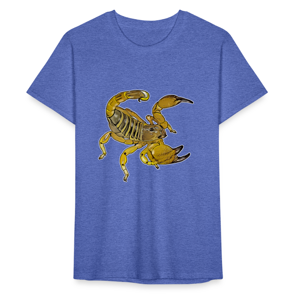 Männer Fruit of the Loom T-Shirt Scorpio maurus palmatus - Blau meliert