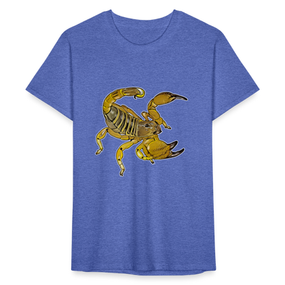 Männer Fruit of the Loom T-Shirt Scorpio maurus palmatus - Blau meliert