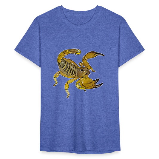 Männer Fruit of the Loom T-Shirt Scorpio maurus palmatus - Blau meliert