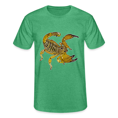 Männer Fruit of the Loom T-Shirt Scorpio maurus palmatus - Grün meliert