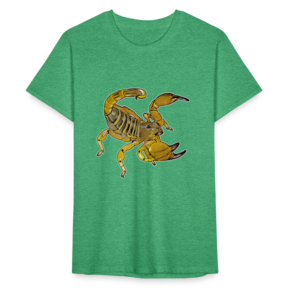 Männer Fruit of the Loom T-Shirt Scorpio maurus palmatus - Grün meliert