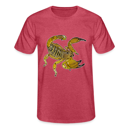 Männer Fruit of the Loom T-Shirt Scorpio maurus palmatus - Rot meliert