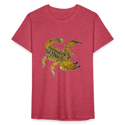 Männer Fruit of the Loom T-Shirt Scorpio maurus palmatus - Rot meliert