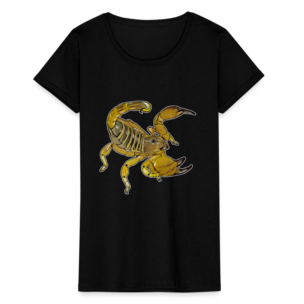 Frauen Fruit of the Loom T-Shirt Scorpio maurus palmatus - Schwarz