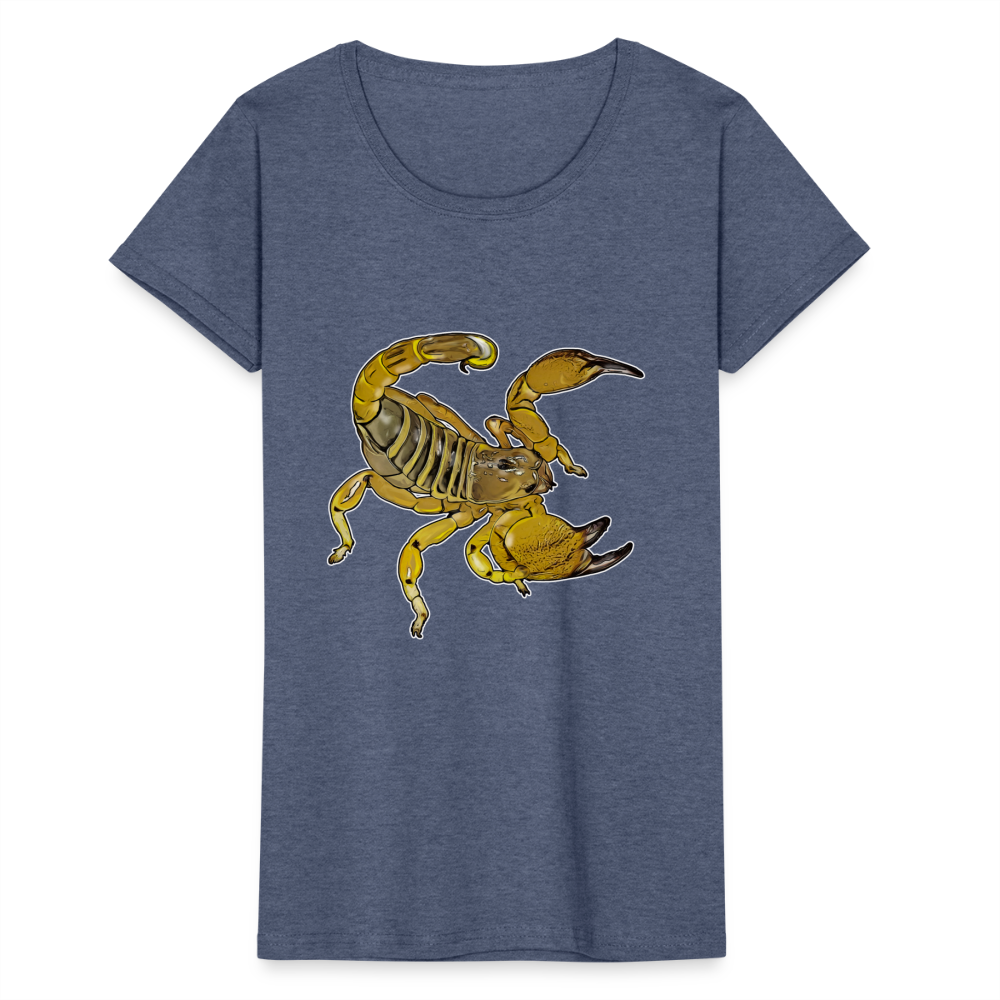 Frauen Fruit of the Loom T-Shirt Scorpio maurus palmatus - Navy meliert