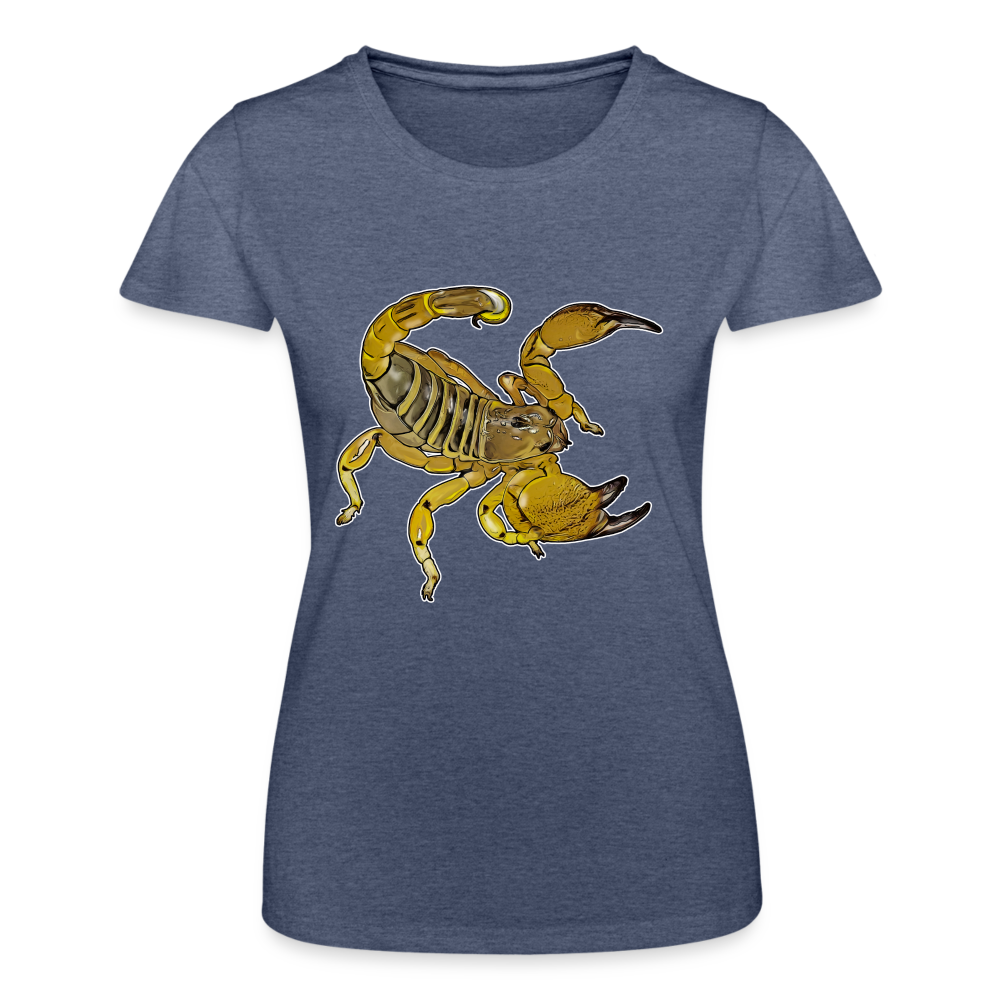 Frauen Fruit of the Loom T-Shirt Scorpio maurus palmatus - Navy meliert