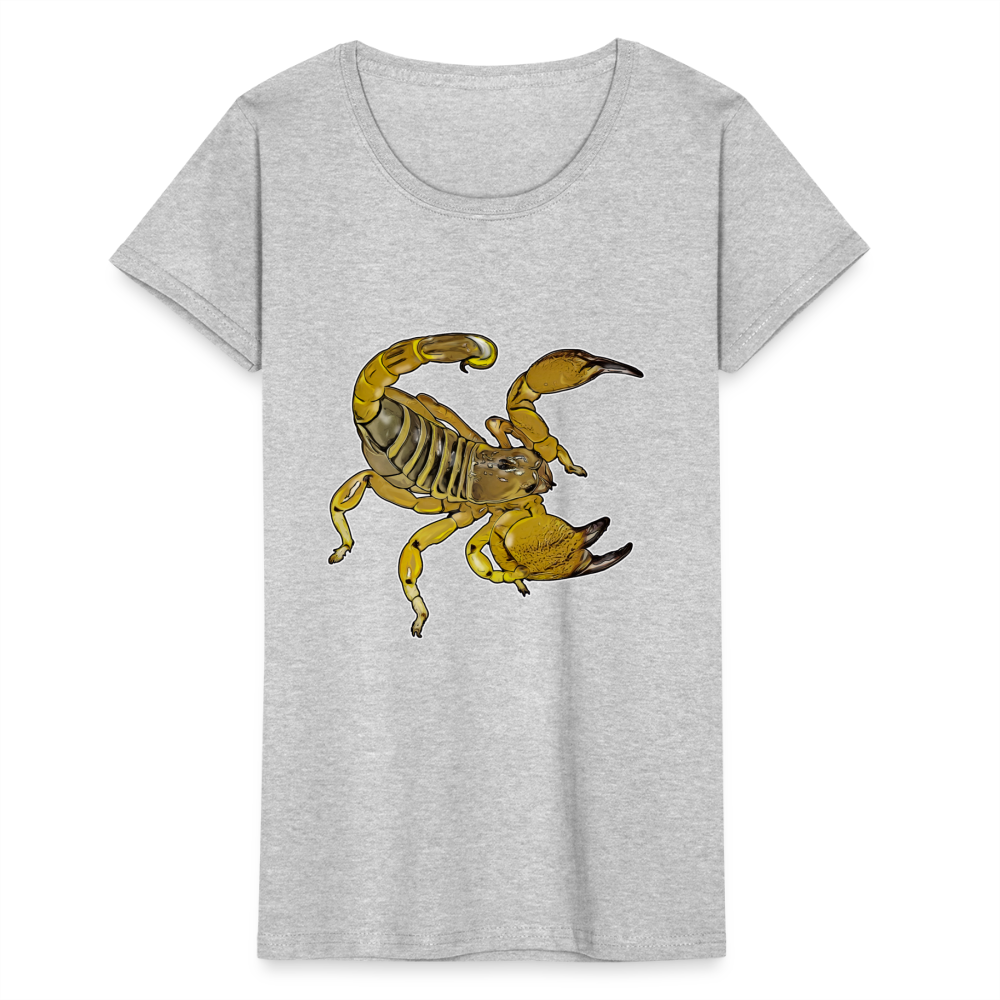 Frauen Fruit of the Loom T-Shirt Scorpio maurus palmatus - Grau meliert