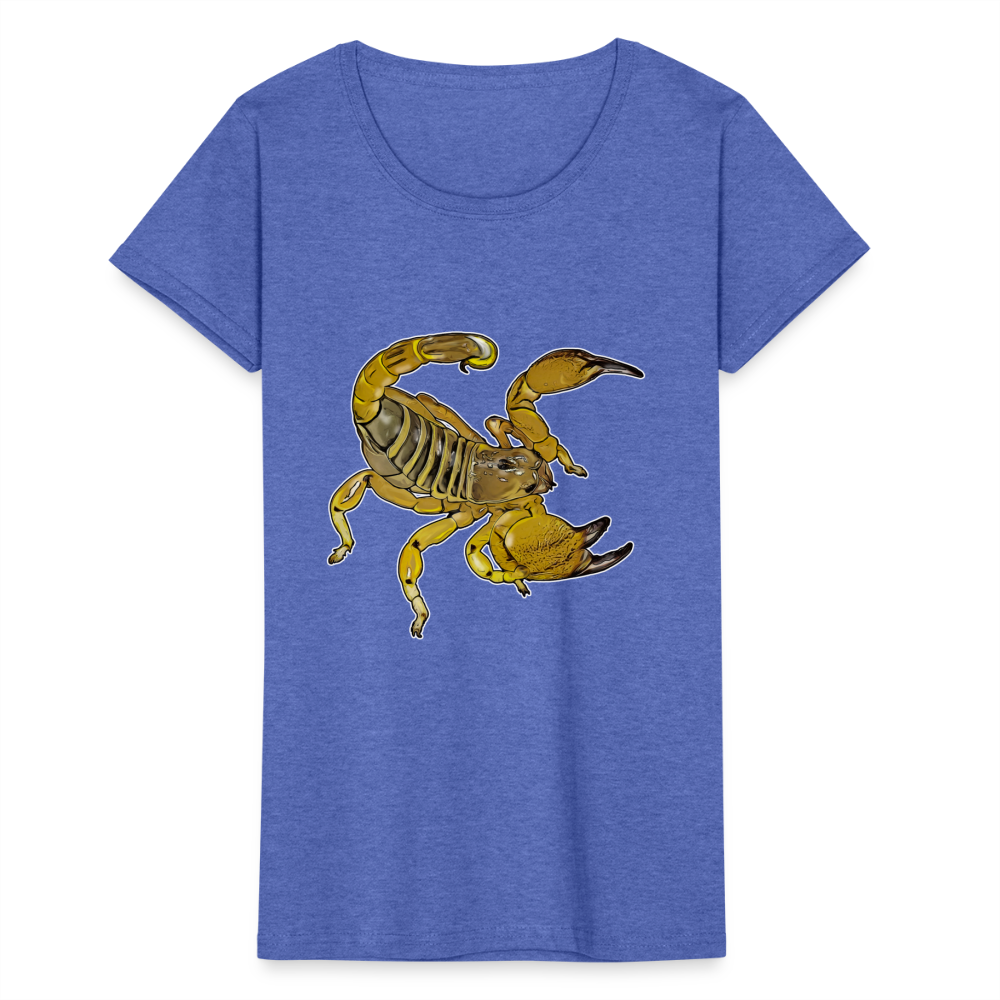 Frauen Fruit of the Loom T-Shirt Scorpio maurus palmatus - Blau meliert