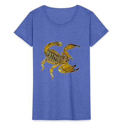 Frauen Fruit of the Loom T-Shirt Scorpio maurus palmatus - Blau meliert