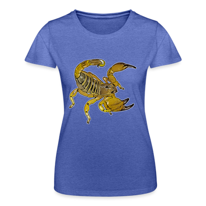 Frauen Fruit of the Loom T-Shirt Scorpio maurus palmatus - Blau meliert