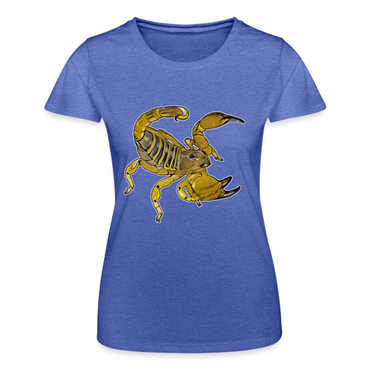 Frauen Fruit of the Loom T-Shirt Scorpio maurus palmatus - Blau meliert
