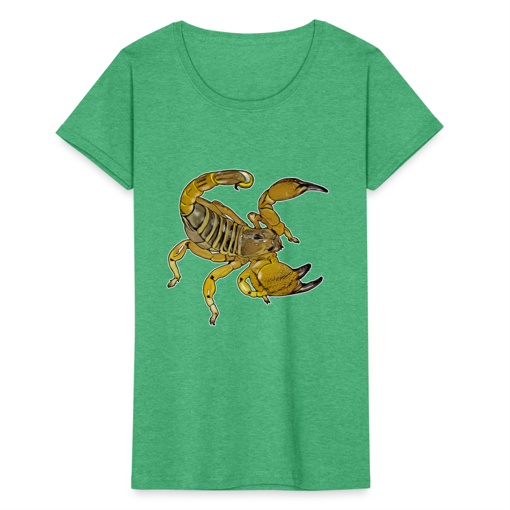 Frauen Fruit of the Loom T-Shirt Scorpio maurus palmatus - Grün meliert