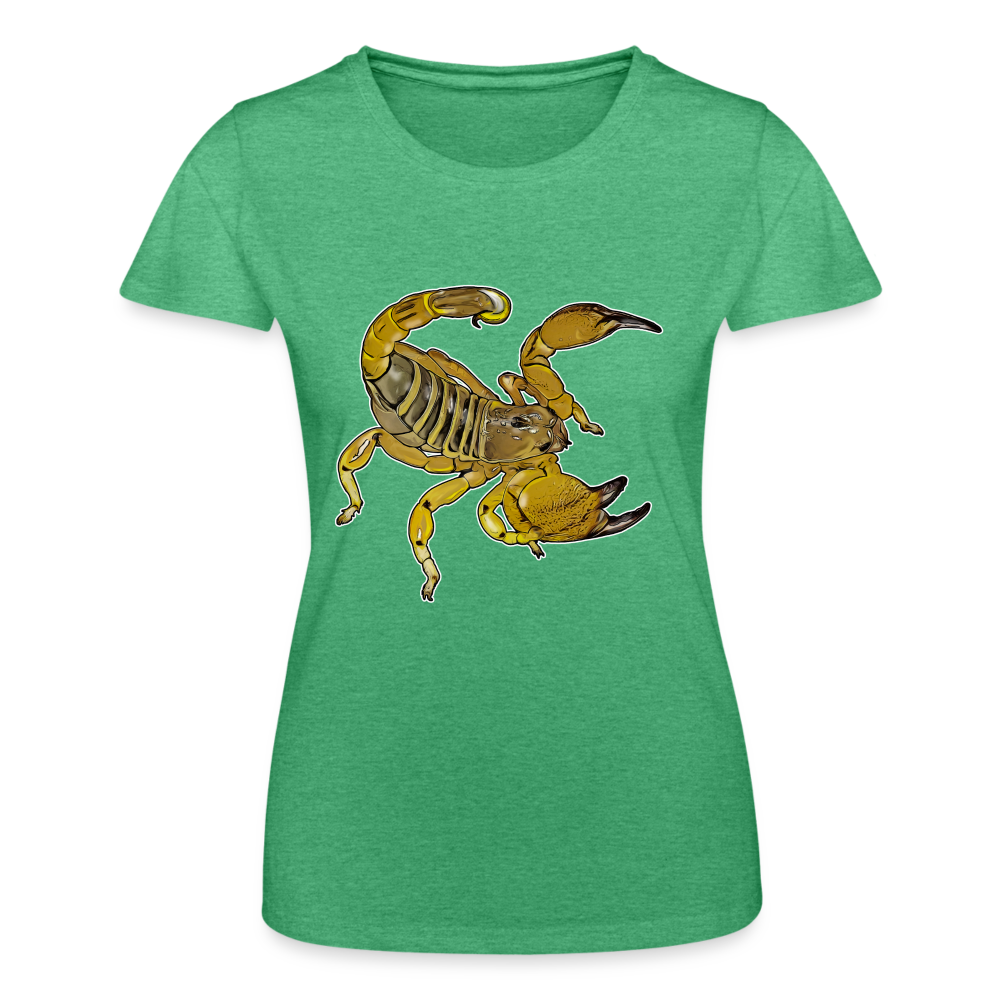 Frauen Fruit of the Loom T-Shirt Scorpio maurus palmatus - Grün meliert