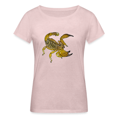 Frauen Stanley & Stella Bio-T-Shirt Scorpio maurus palmatus - Rosa-Creme meliert