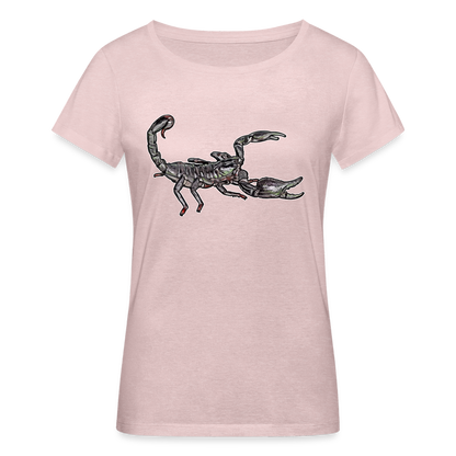 Frauen Stanley & Stella Bio-T-Shirt Heterometrus silenus - Rosa-Creme meliert