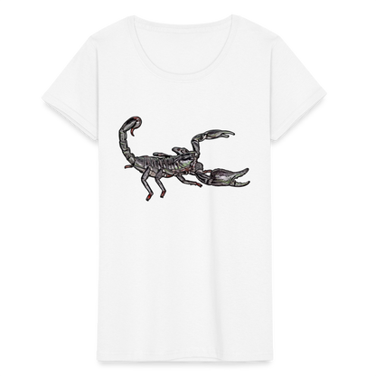 Frauen Fruit of the Loom T-Shirt Heterometrus silenus - weiß