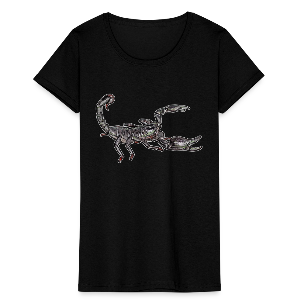 Frauen Fruit of the Loom T-Shirt Heterometrus silenus - Schwarz