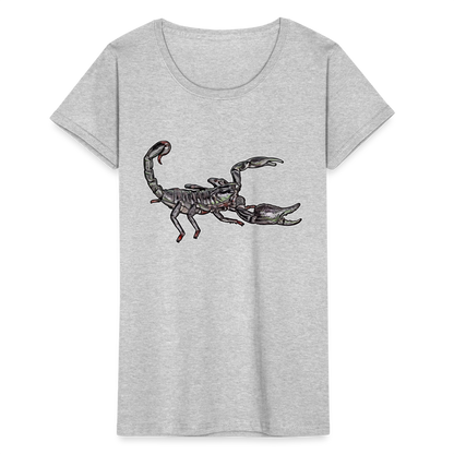 Frauen Fruit of the Loom T-Shirt Heterometrus silenus - Grau meliert