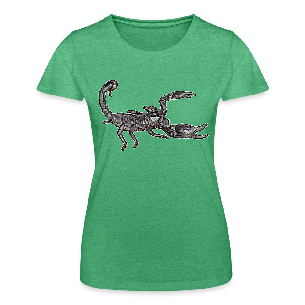 Frauen Fruit of the Loom T-Shirt Heterometrus silenus - Grün meliert