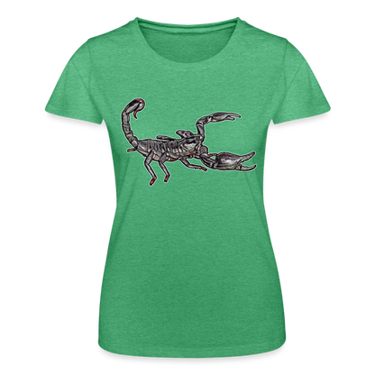 Frauen Fruit of the Loom T-Shirt Heterometrus silenus - Grün meliert