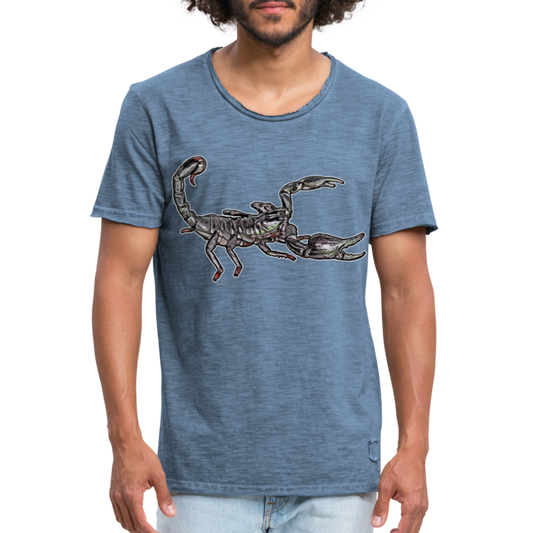 Männer Vintage T-Shirt Heterometrus silenus - Vintage Denim
