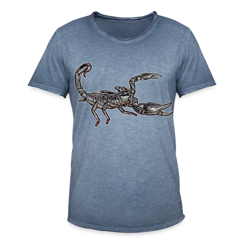 Männer Vintage T-Shirt Heterometrus silenus - Vintage Denim