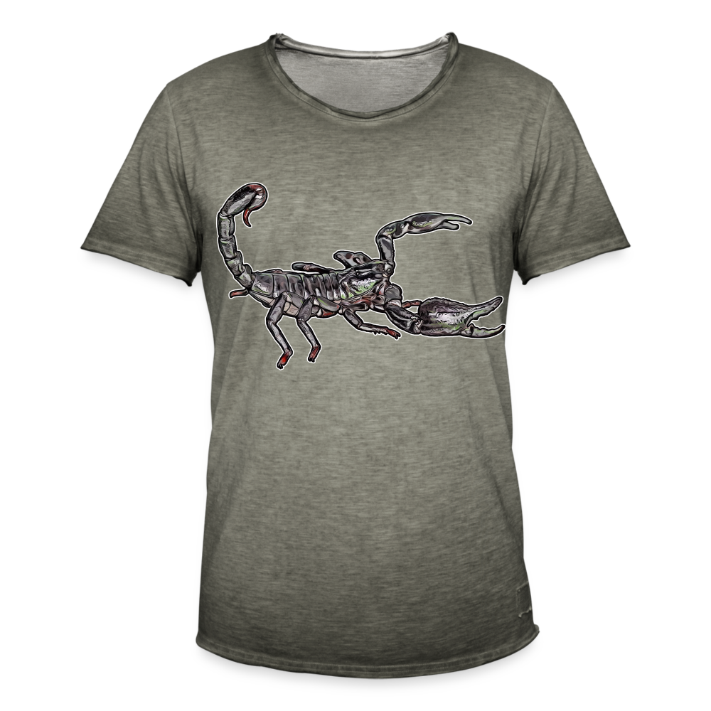 Männer Vintage T-Shirt Heterometrus silenus - Vintage Khaki