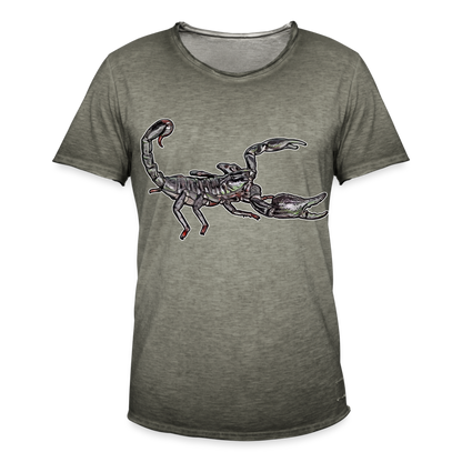 Männer Vintage T-Shirt Heterometrus silenus - Vintage Khaki