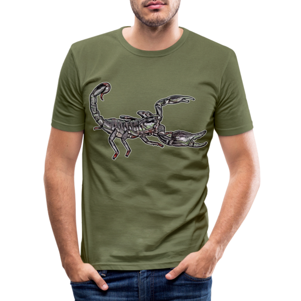 Männer Slim Fit T-Shirt Heterometrus silenus - khaki Grün