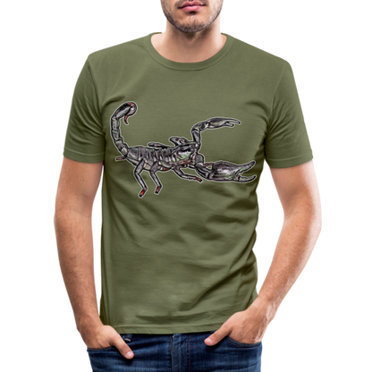 Männer Slim Fit T-Shirt Heterometrus silenus - khaki Grün