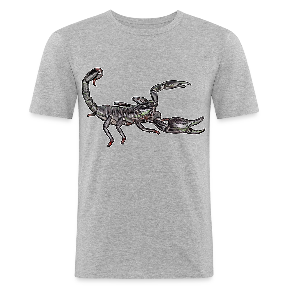 Männer Slim Fit T-Shirt Heterometrus silenus - Grau meliert