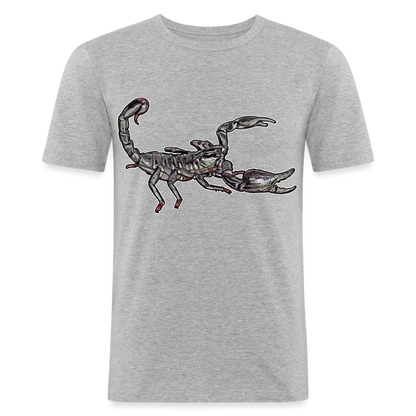 Männer Slim Fit T-Shirt Heterometrus silenus - Grau meliert