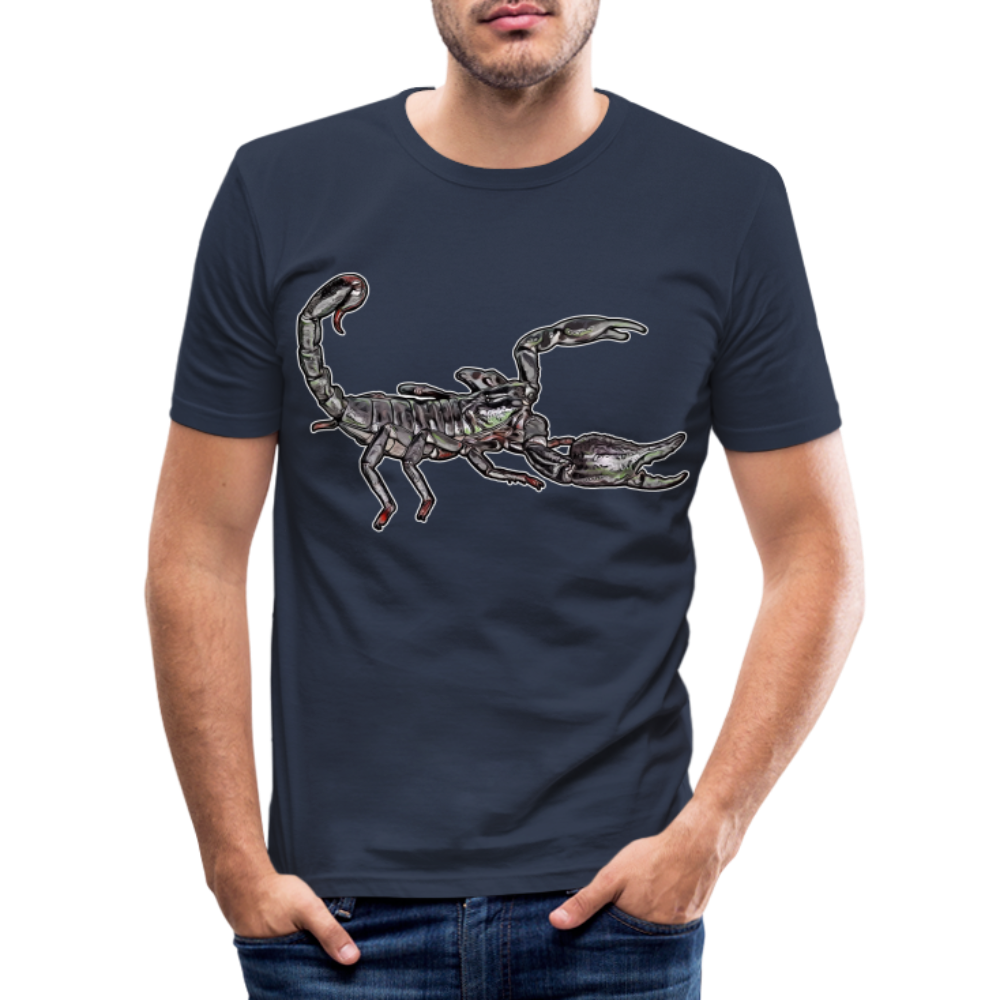 Männer Slim Fit T-Shirt Heterometrus silenus - Navy
