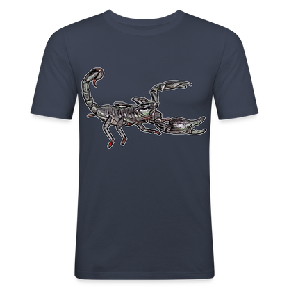 Männer Slim Fit T-Shirt Heterometrus silenus - Navy